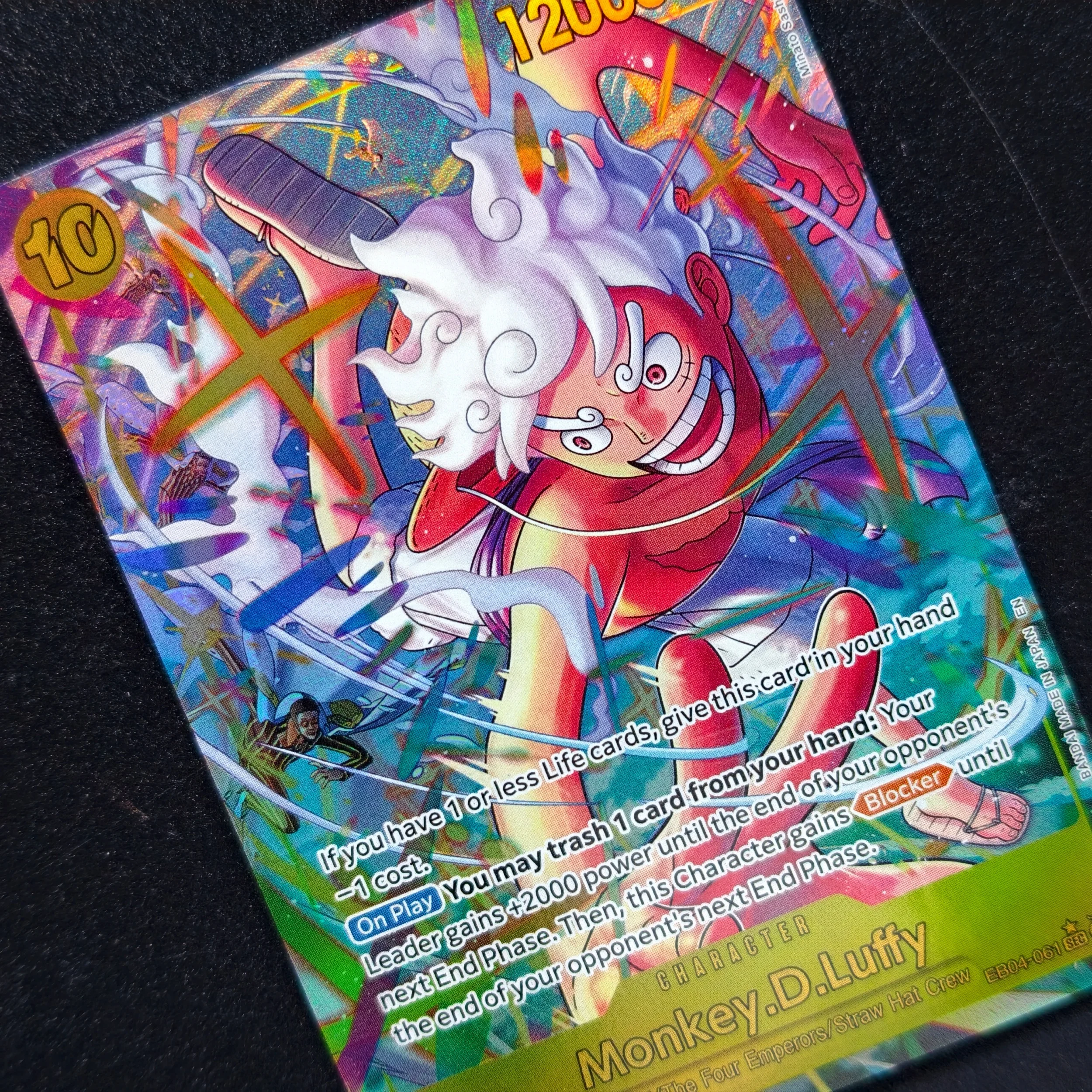 Proxy 2Pcs One Piece Nika Joyboy Luffy Card OPCG EB04 Monkey D Luffy Two Different Poses Holo Flash Collectible Cards