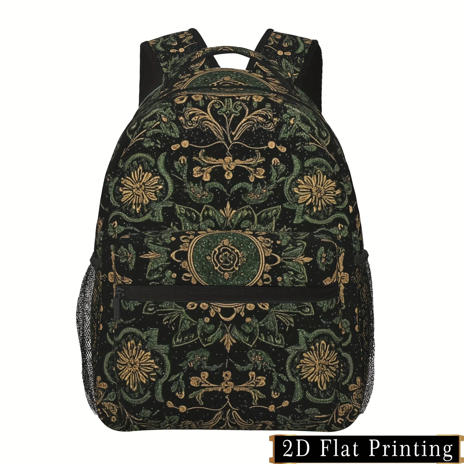Nostalgic Old Money Style Pattern Design Backpack Fashionable IPad Laptop Backpack Large Space Backpack for Travel Outdoor