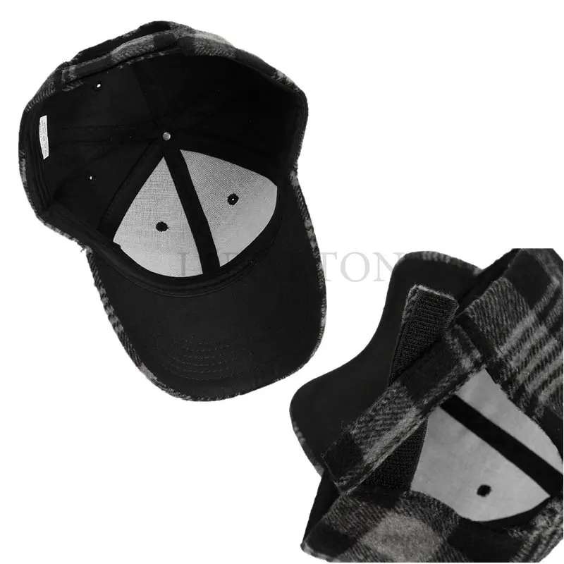 Plaid Baseball Cap For Men Women Visor Hat Adjustable Outdoor Sports Sunhat Baseball Cap hat Sports Sunhat Baseball Cap hat