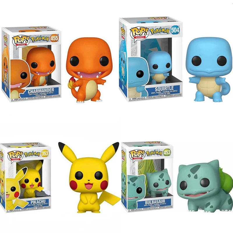 فانكو بوب بيكاتشو 353 #   بولباسور 453 #   شارماندر 455 #   السنجاب 504 #   نماذج ألعاب مجموعة دمى الفينيل كهدية للأطفال