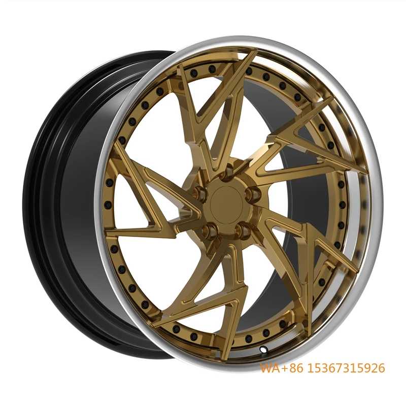 

Custom 2-piece 18-24 Inch Forged Wheels with Polished Lips Deep Concave Alloy Rims
