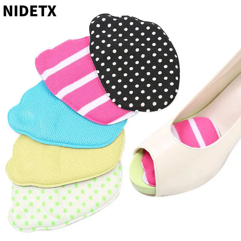 

1 Pair Forefoot Insoles Sponge Pads High Heel Soft Insert Anti-Slip Foot Protection Women Shoes Insert Pain Relief Random Color