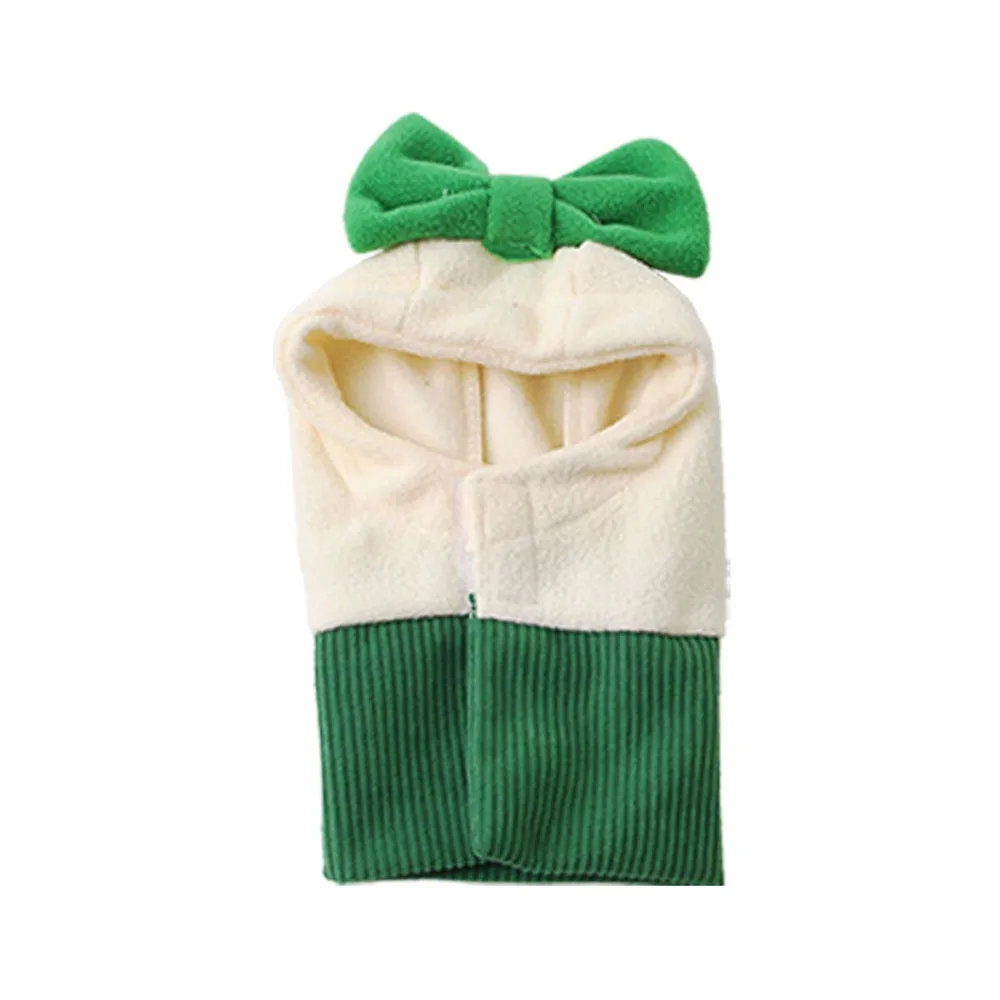 

Neck Gadget Plush Dog Christmas Hat Bow Cute Pet Headgear Decorative Warm Cat Costume New Year