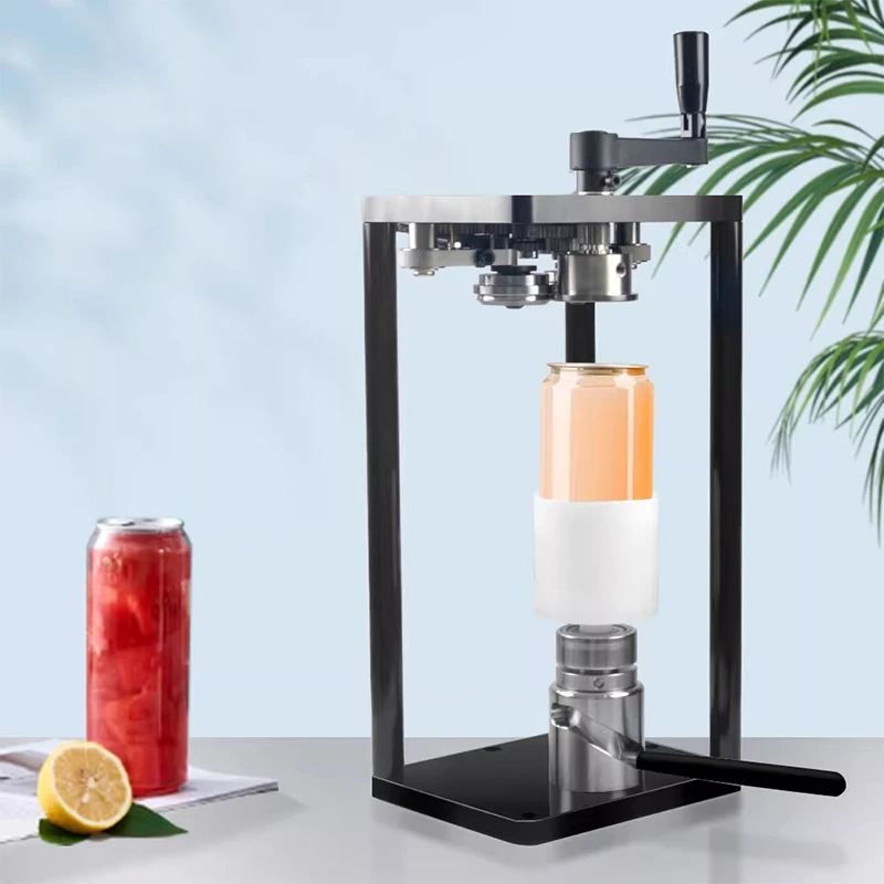 Compact Manual Rotary Can Sealer For Home Use - Seals 55mm Diameter Beverage Cans Seals Glass Jars/Aluminum Cans
