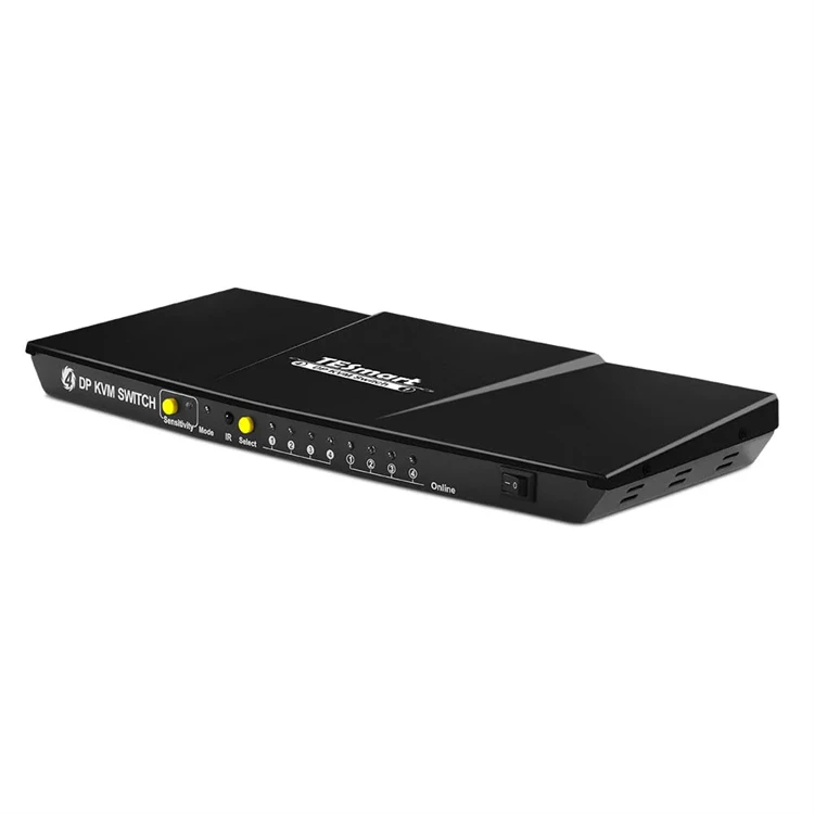 

TESmart 4-портовый KVM-переключатель DisplayPort 1,2 4K60 Гц с USB-концентратором DP 4x1 KVM-переключателем