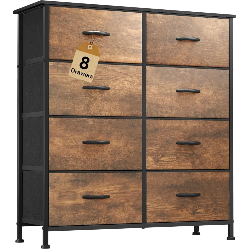 

8-Drawer Fabric Storage Dresser: Versatile Organizer for Bedrooms, Living Spaces, Hallways, and Closets