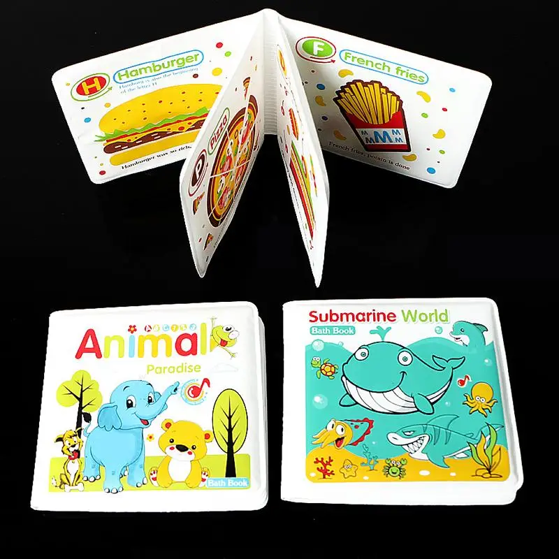 EVA Waterproof Bath Book Baby Educational Reading Toy Interactive Bathtub Toy for Infant Toddler Kids Preschool Learning