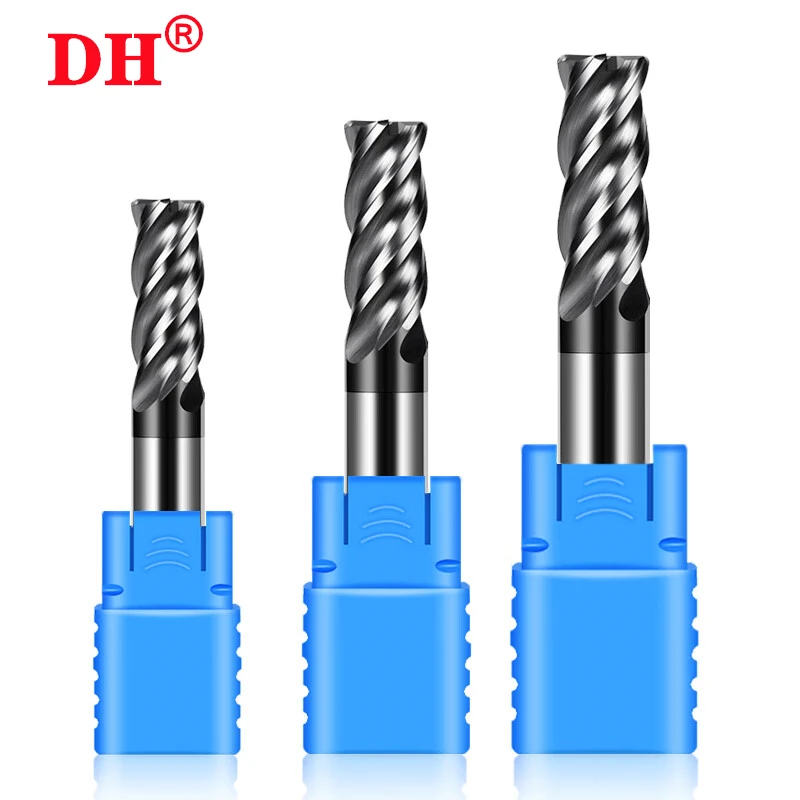 HRC50 4-Flute Coating Flat End Mill cutter Tungsten Steel Carbide Milling Cutter For CNC Mechanical Machining Endmills Tools