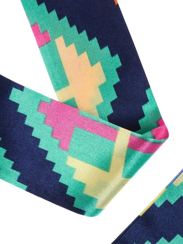 2Pcs Fashion Decoration Accessories Hairband Small Silk Scarf Decor Ribbon Scarf Neck Scarf Handbag Handle Ribbon