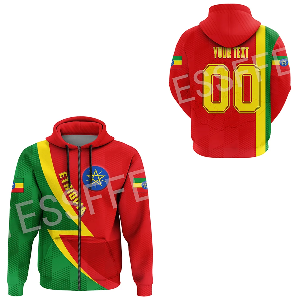 NewFashion Africa Country Flag Ethiopia Rastafari Lion Tattoo Retro 3DPrint Harajuku Casual Streetwear Pullover Jacket Hoodies W