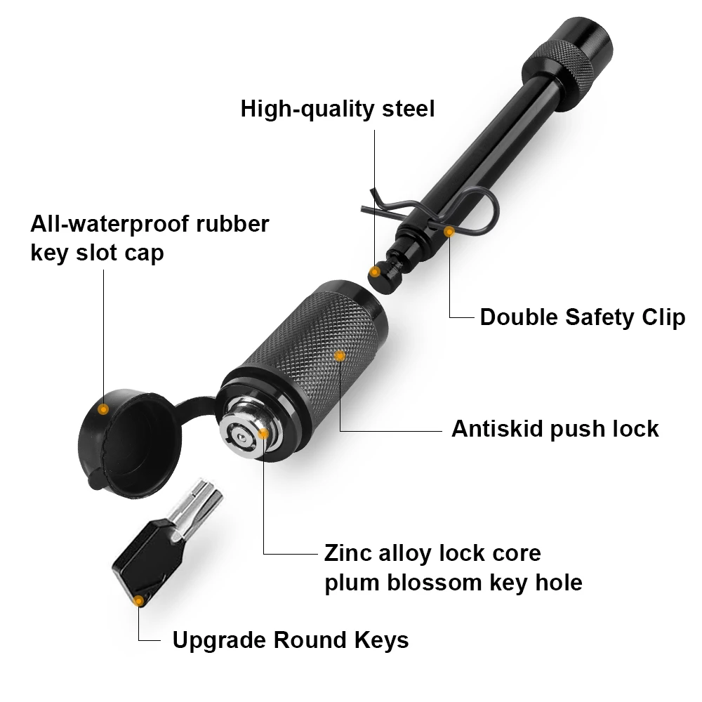 Heavy Duty Tow Receiver Dumbbell Trailer Locks 1/2