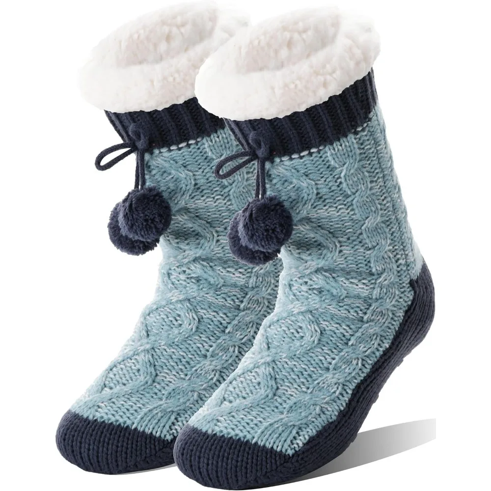 

Женские тапочки с нечеткими ручками, пушистые зимние теплые толстые термоуютные плюшевые нескользящие мягкие флисовые носки