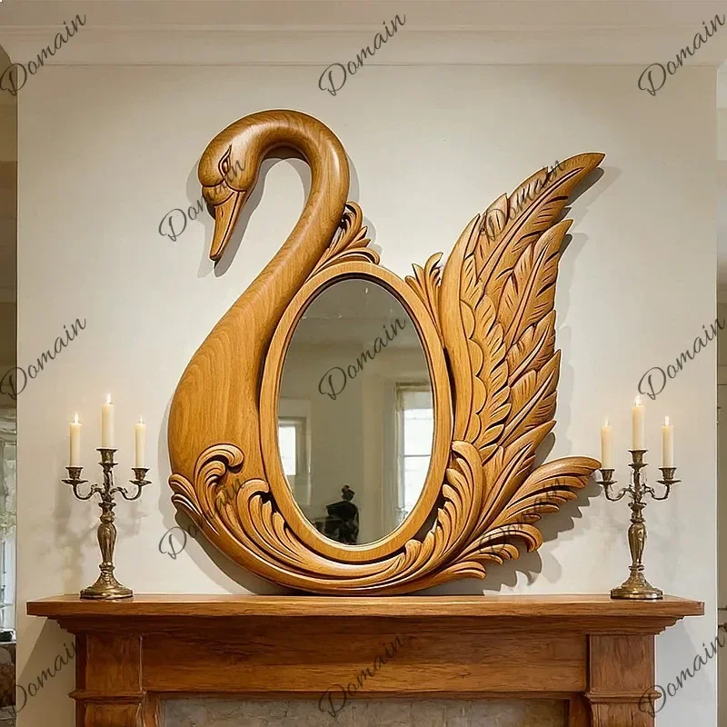 Nn Elegant French Art Vintage Carved Wall Mirror, Designer Home Decorative Dressing Mirror