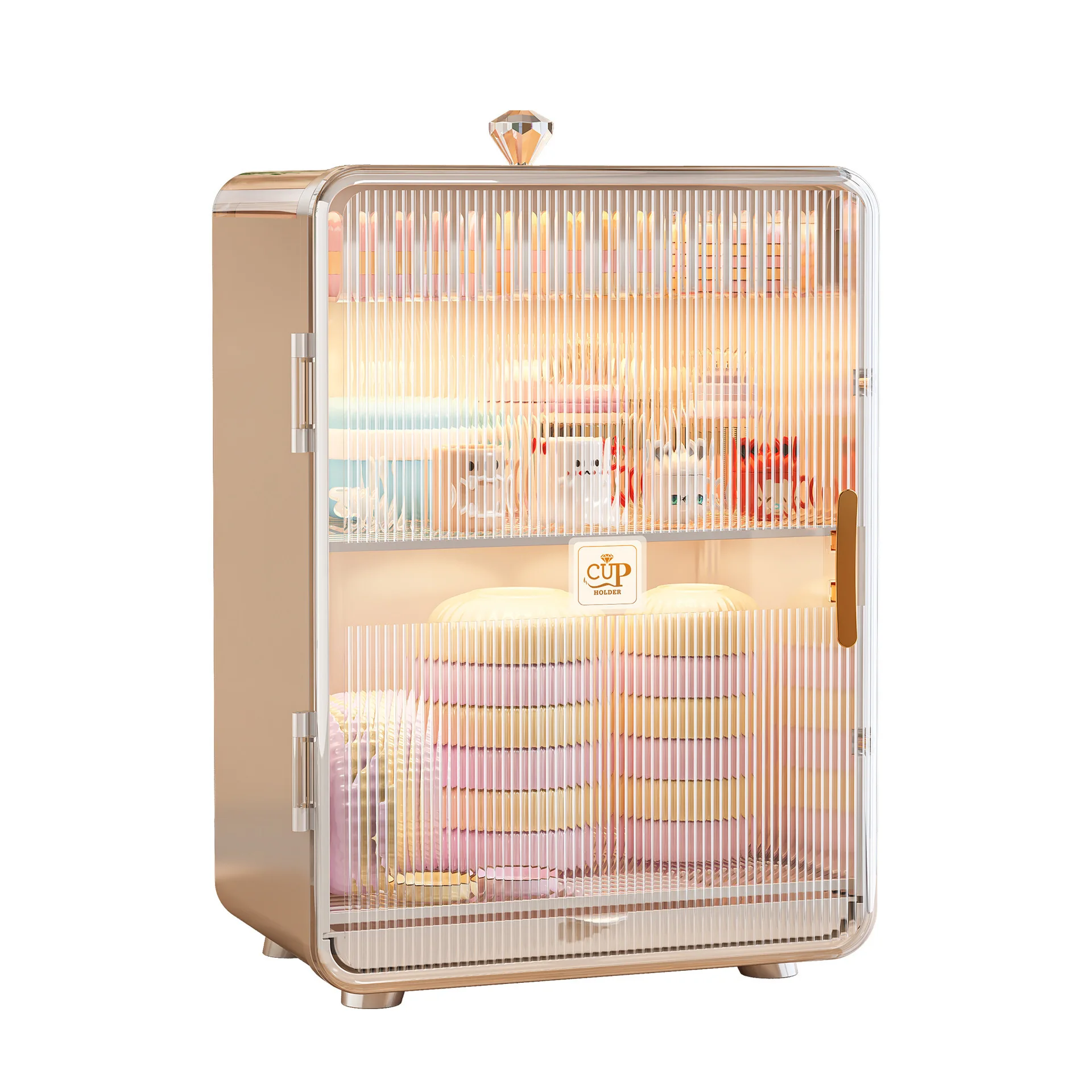 

PYH Kitchen Dish Storage Rack Tableware with Lid Storage Box Multi-layer Dishes Dish Rack Cupboard Household Bottle