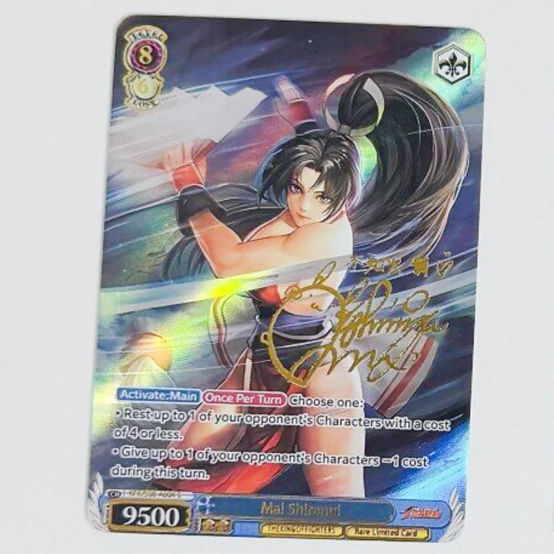 9Pcs/Set WS Cards ACG Girl The King of Fighters Mai Shiranui Anime Game Characters Collection Color Flash Self Made Cards Toys