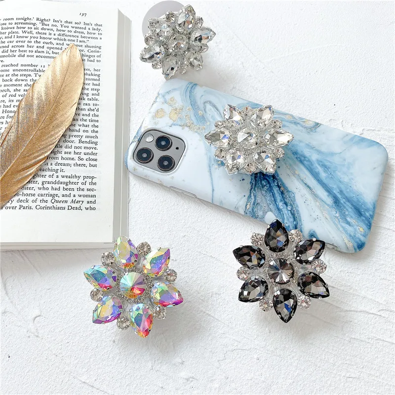 

Luxury Diamond Studded Airbag Holder Ring Buckle Universal Phone Holder Lazy Person Rhinestone Ring Holder Buckle accessories