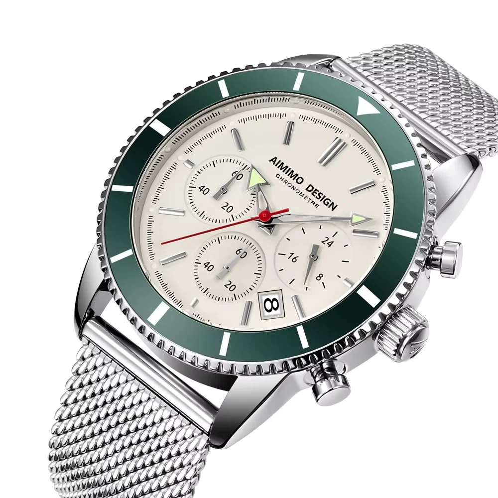 Analog Quartz Chronograph Mens Watches Waterproof Wristwatches for Men Fashion Business Work Casual Sport Designer Dress Watch