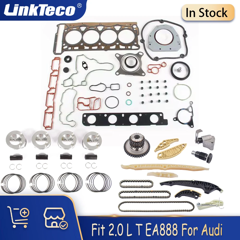 

Engine Rebuild Gasket Set Timing Piston Kit Fit 2.0 L T EA888 For Audi A3 A4 A5 A6 Q5 TT VW EOS Golf Passat Scirocco 2.0L 2.0T
