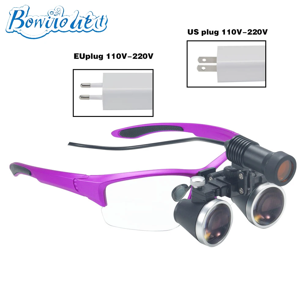 

Dentistry Binocular Magnifier 2.5X 3.5X Ultra-lightweight Optical Loupes 320-420mm Magnifying Glass With Wireless 5W Headlamp
