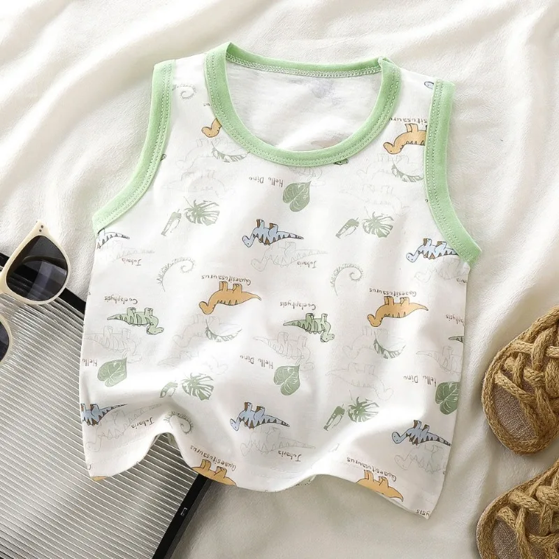 Children Cotton Vest New Style Suitable for Toddlers Lightweight Sleeveless T-shirt Unisex for Boys Girls Baby Base Layer Shirt