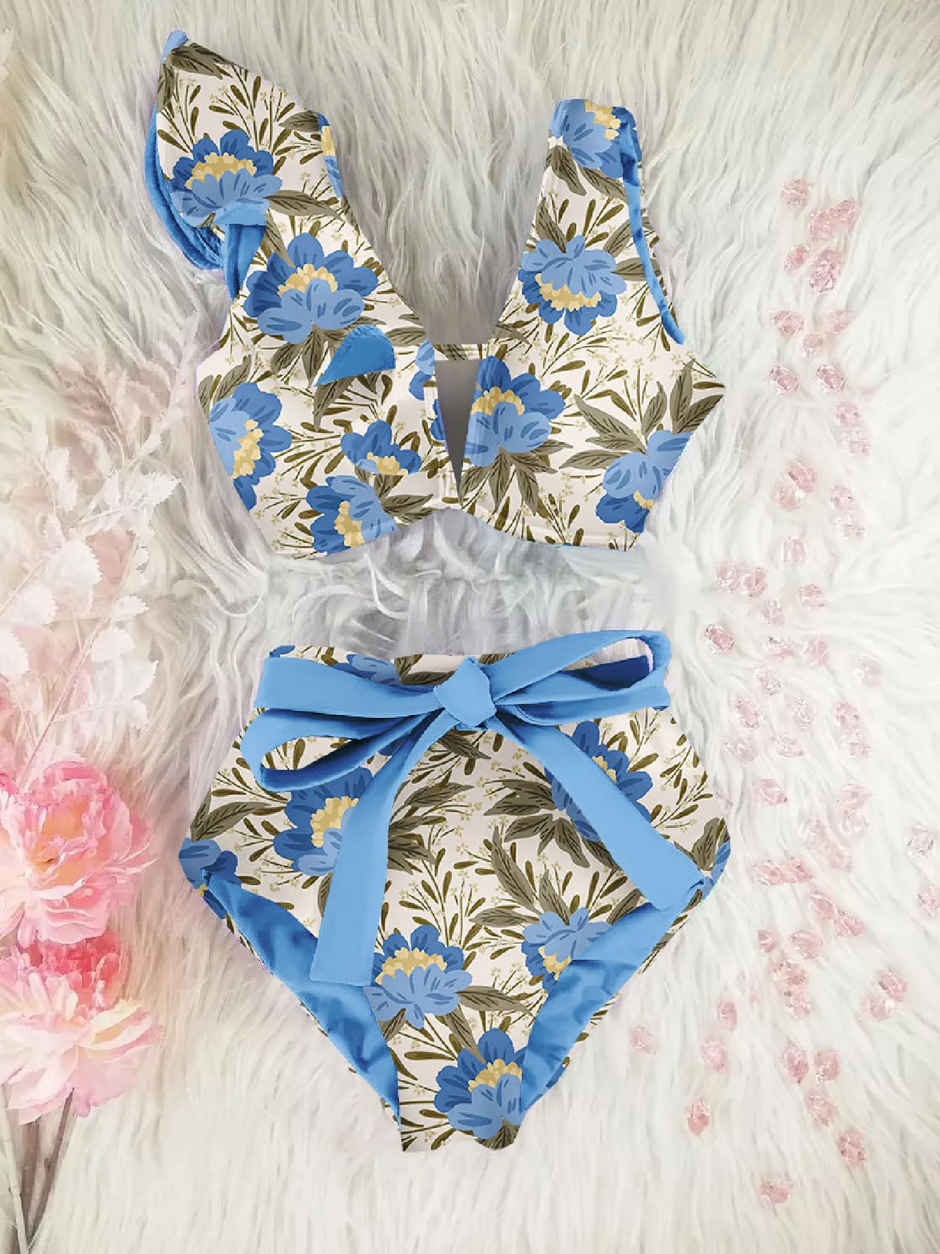 Seksi sıcak satış Bikini setleri koleksiyonu 2024 yeni yüksek bel mayo kadınlar Push Up moda kadın mayo Beachwear Mujer