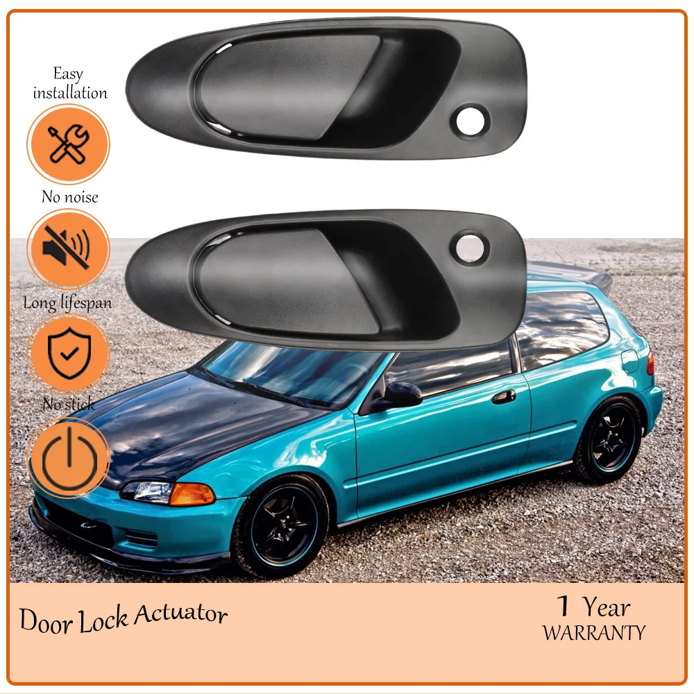

2PCS Exterior Door Handle with Hole Left Right for 1992-1995 Honda Civic EG3 EG4 EG6 EG8 EG9 EJ1 Metal oem 72140SR3013