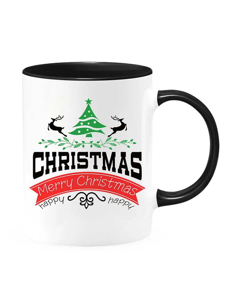 

caneca com tampa top quality tazas de ceramic tceramitw cup wo tone c-handle mugs for christmas day