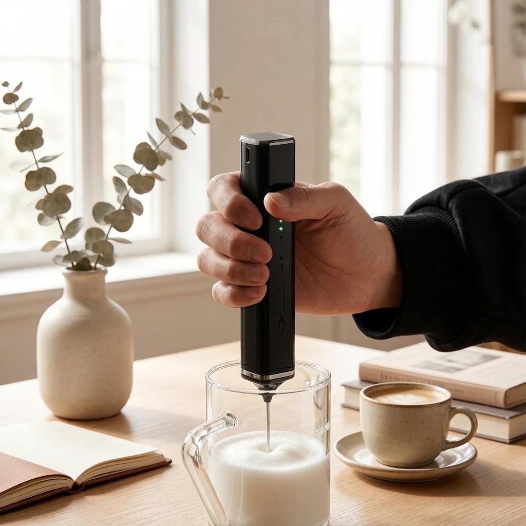 Turbo Electric Milk Frother & Egg Beater, Whisk for Coffee & Baking with Long Battery, Easy-Clean Durable Durable Design