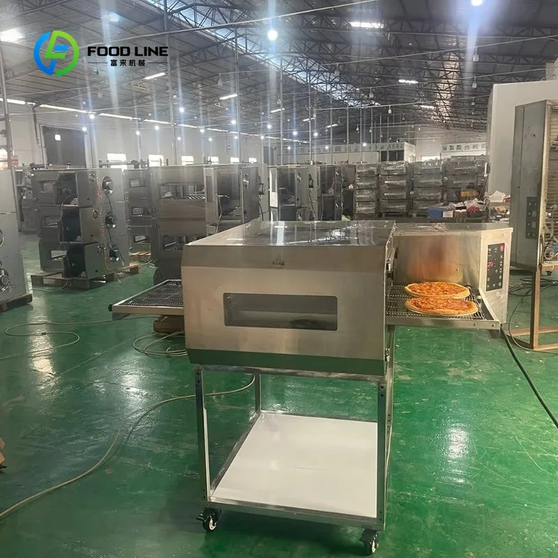 Customized High Capacity Luxury 18 Inch Electric Conveyor Pizza Oven Baking Machine with 3D Hot Air for Pizza Food Factory