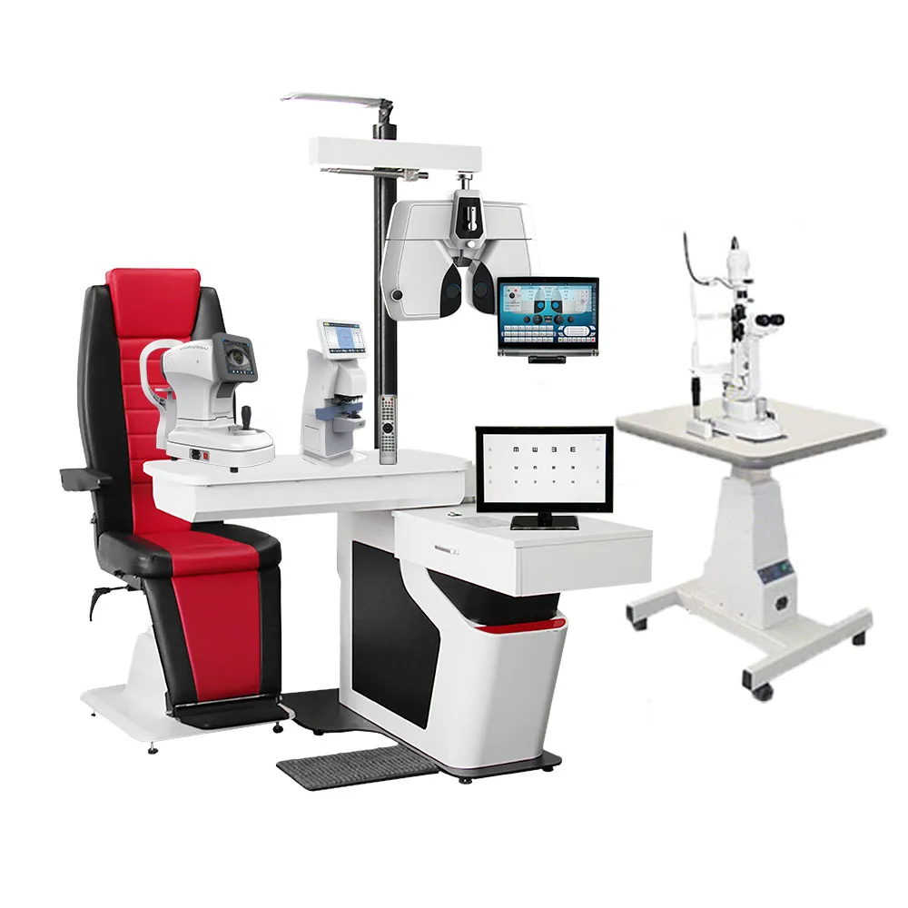Ophthalmic Full Set Equipment (include slit lamp,auto Refractometer,lensmeter,Phoropter,Ophthalmic Unit and LCD Chart Screen)