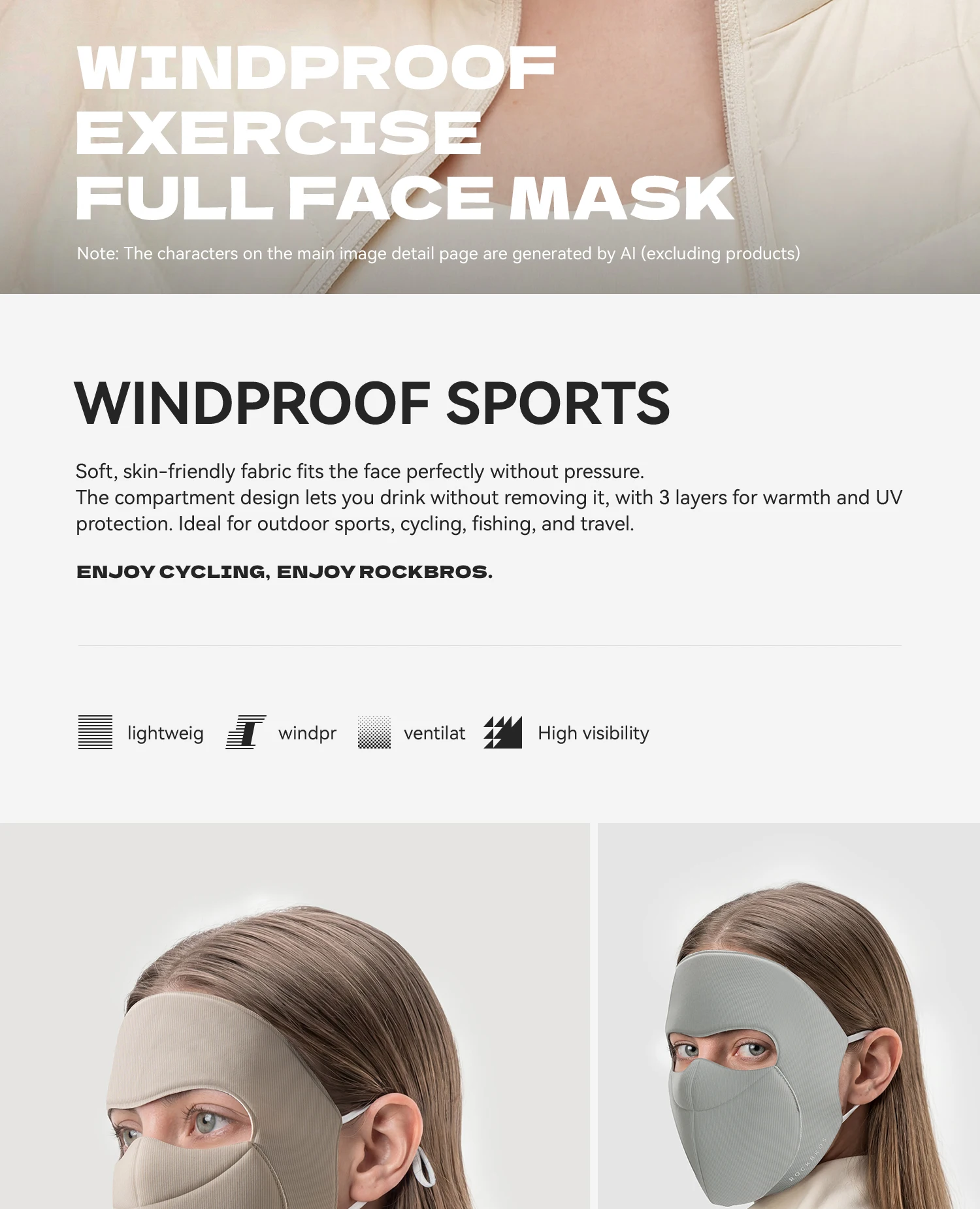mask worn during cycling