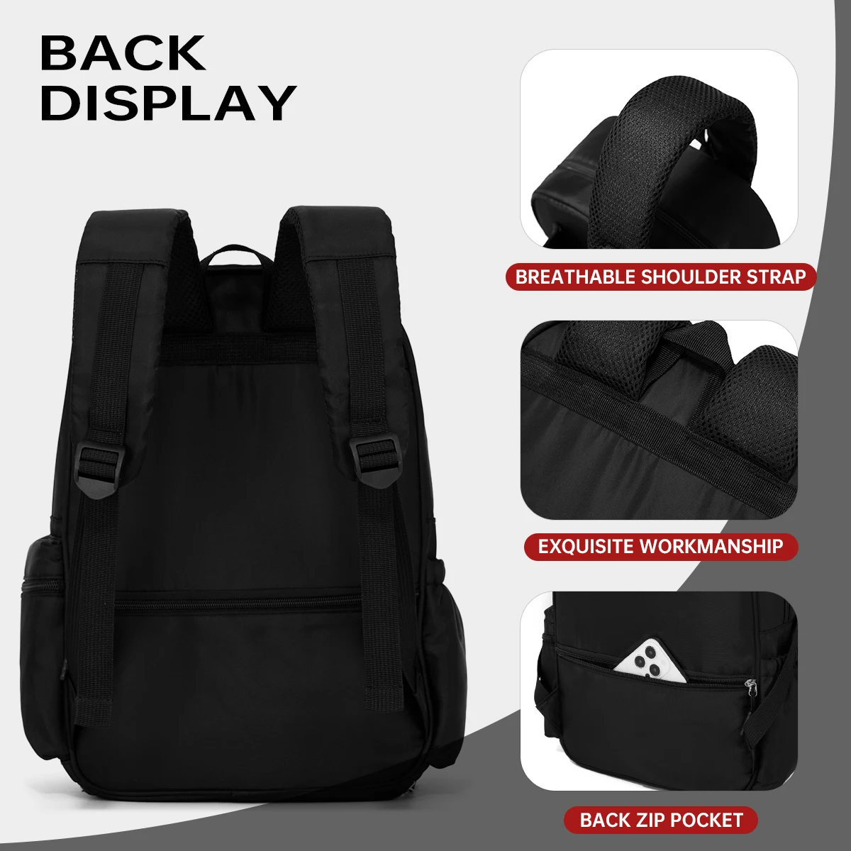 Sports Bag, Badminton Bag, Professional Racket Bag, Backpack, Men's Bag, Large Capacity Backpack, Tennis Bag, Waterproof Women's Fitness Bag, Sports Bag