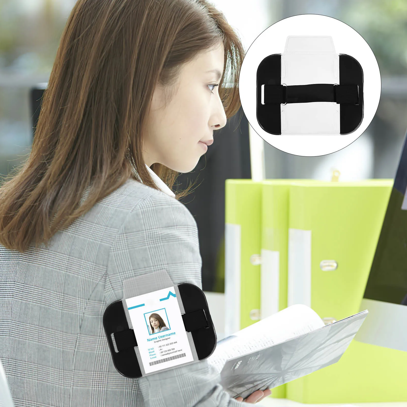 

2 шт. яркий цветной держатель для карт, прозрачный чехол для значка на окно для персонажа безопасности, портативный, удобный