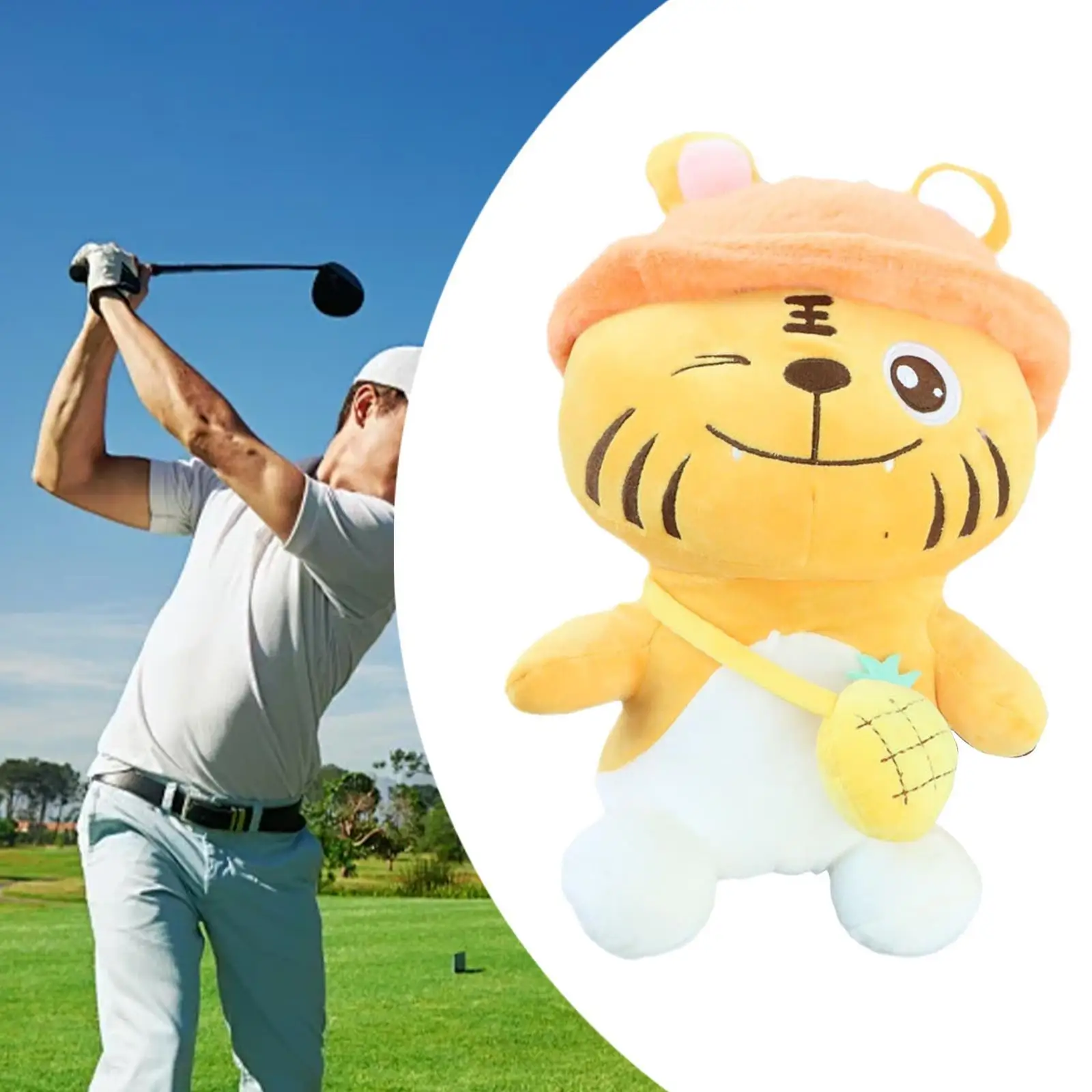 

Plush Golf Wood Headcover Tiger Golf Wood Head Cover Golfer Gift Portable Anti Scratch Animal Golf Headcover Golf Equipment