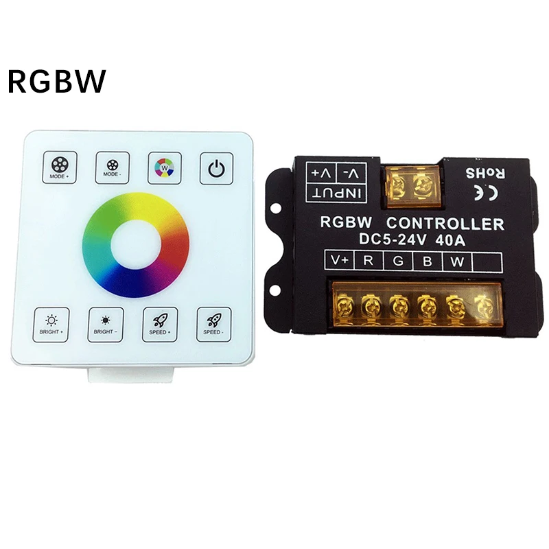 86Touch Panel Remote Control Single Color/CCT/RGB/RGBWW/RGBWC(RGB+CCT) LED Strip Controller wireless RF Switch Dimmer DC5V12V24V