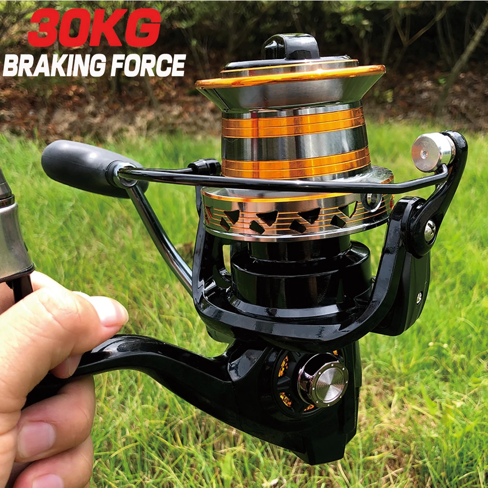 

9000-12000Series Long Shot Jigging Fishing Reel Metal Spool Spinning Distant Spinning Reel 30kg Drag Power for Saltwater Pesca