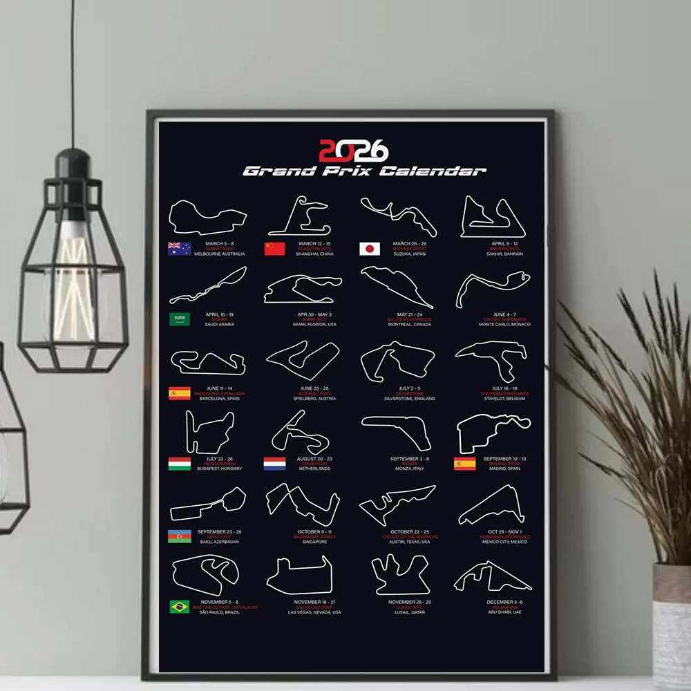 Плакат-и-постер-с-календарем-Гран-при-Формулы-1-сезона-2026-года-картина-на-холсте-с-изображением-гоночного-чемпионата-настенное-искусство-с-изображением-спортивных-автомобилей-декор-для-дома-подарок