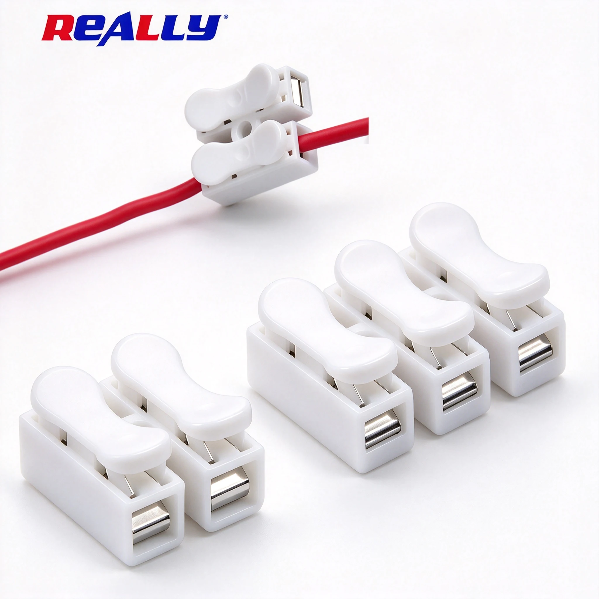 REALLY 30/60pcs Electrical Cable Connectors Quick Splice Lock Wire Terminals CH2 CH3 Lamp Connection 2/3 Pins