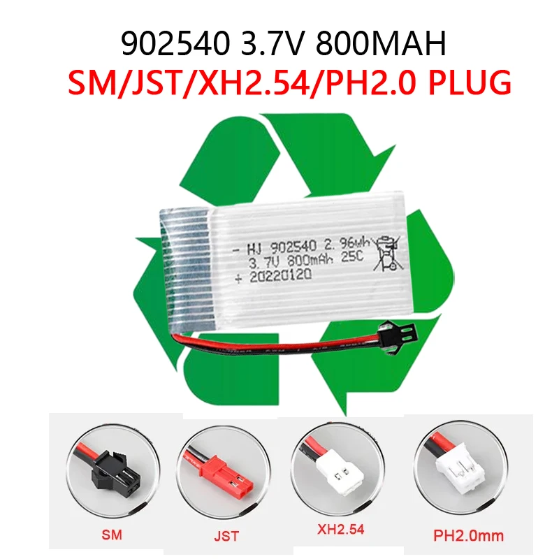 

902540 Lipo аккумулятор 3,7 В 800 мАч 25C для Syma X5 X5C X5S X5SC X5HW X5HC X5SW M68 X300 X400 X500 X800 HJ819 литиевый аккумулятор