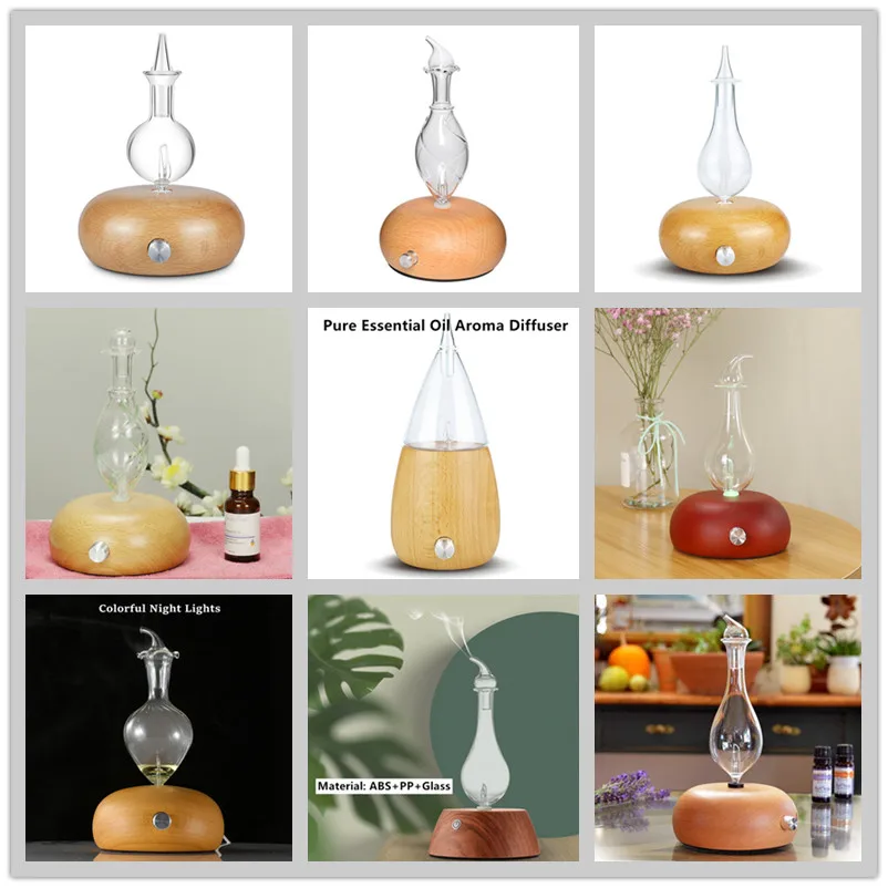 Aroma Diffuser Accessories Glass Containers Waterless Essential Oil Aromatherapy Diffuser Nebulizer Containers Glass Container