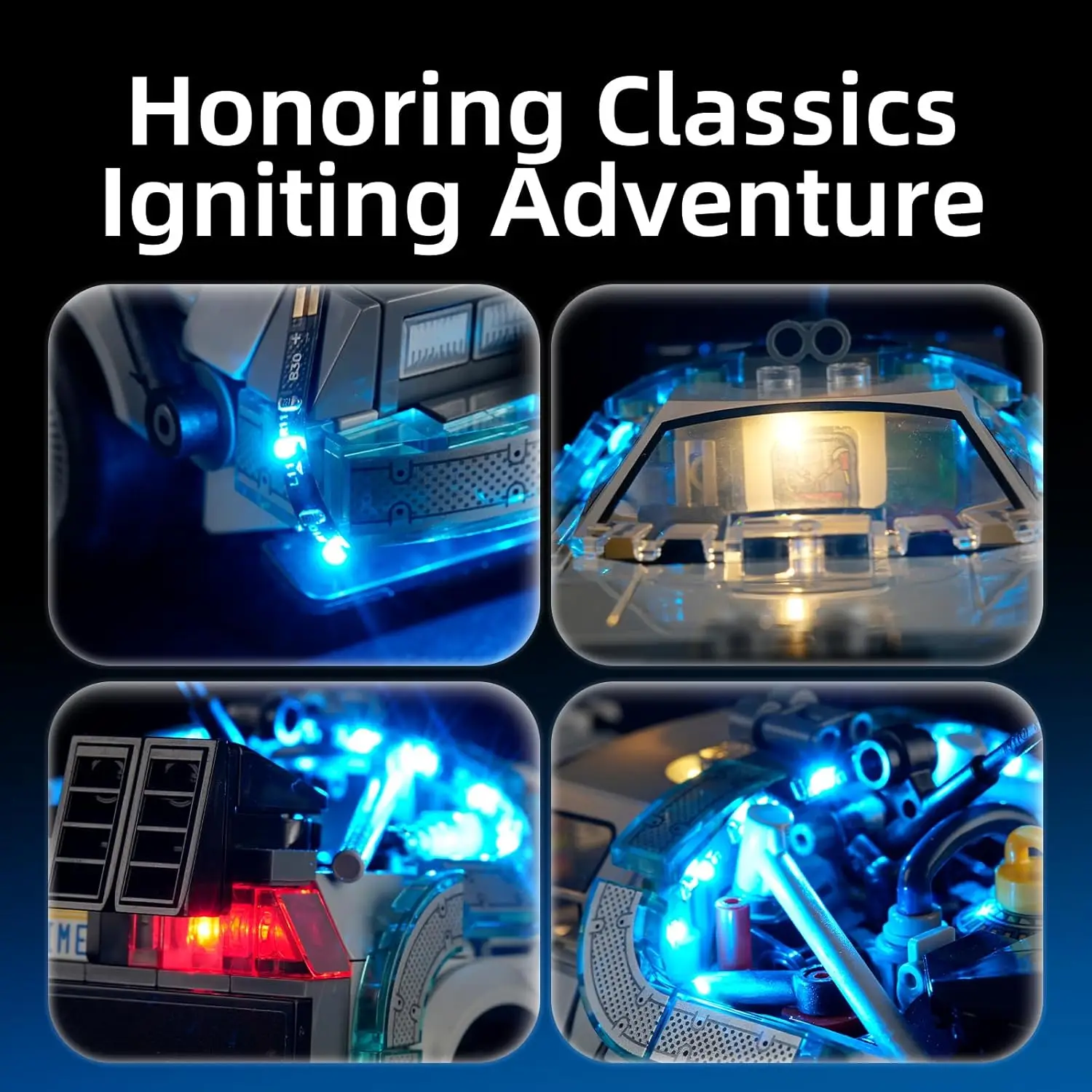 HPROSPER 5V LED Light (No Model) for Lego 77256 Speed Champions Time Machine from Back to The Future Decorative Lamp view 2