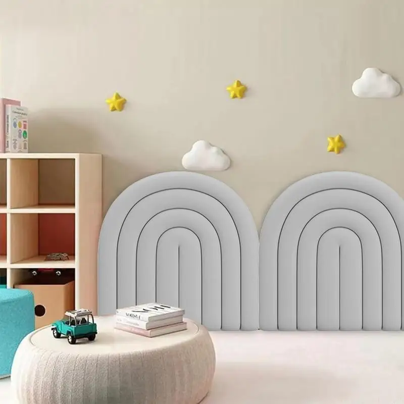 Wall Padding For Kids Soft Anti-Collision 3D Wall Padding Nursery Wall Mats Decorative Peel And Stick Headboard For