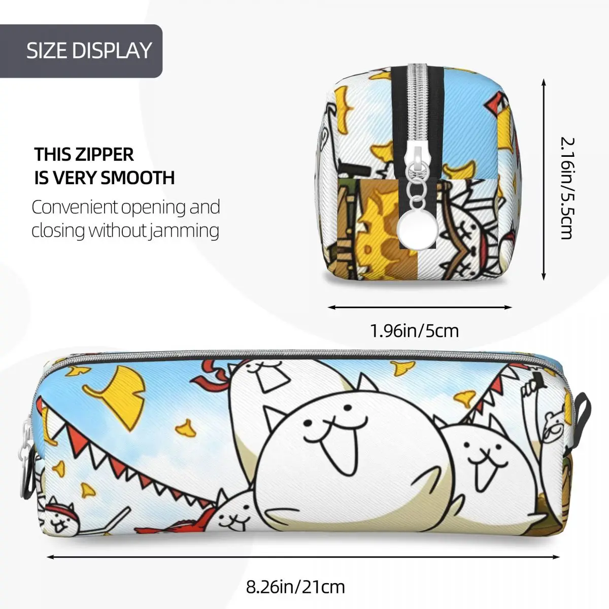 Gamethe Battle Katzen Feder mäppchen schöne Cartoon Stift Bleistift Taschen Student große Kapazität Schul bedarf Geschenk Pencil cases