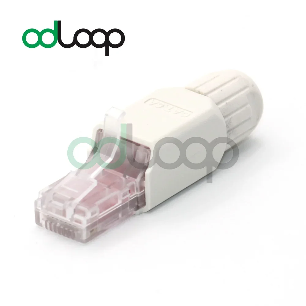 Odحلقة RJ45 8P8C Unshield المجال Cat6/6A أداة أقل تجعيد موصل إنهاء التوصيل ل 23AWG الصلبة تركيب كابل
