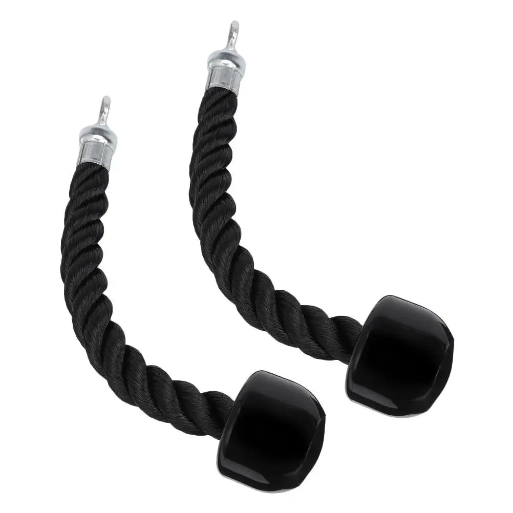 2Pcs Triceps Rope Heavy Duty Single Grip Gym Supplies Fitness Attachment Pull Down Cord Bodybuilding Exercise Workout Rope