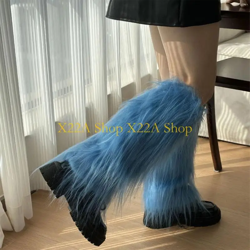 

Уникальные плюшевые пушистые ноги для женщин уютные зимние ботинки манжеты хараджуку красочный чехлы для ног