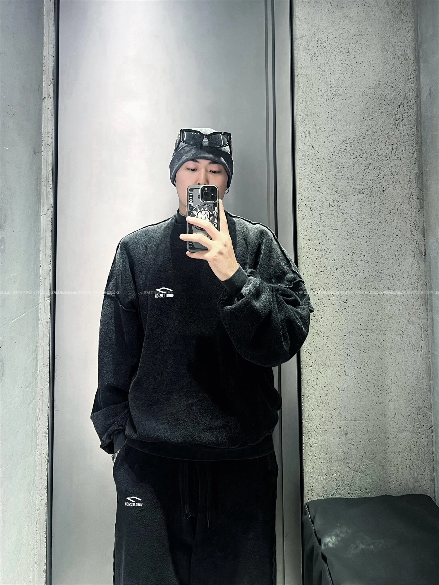 

Мужская модная толстовка VANA ILUSION 3B с вышивкой, флисовая, с круглым вырезом, повседневная, теплая, с длинным рукавом, черная, для пар