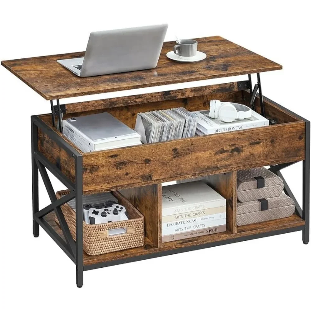 Lift Top Coffee Table with Storage Shelf and Hidden Compartments,  Easy Assembly, Easy Cleaning, Stable, Strong, Steady tables