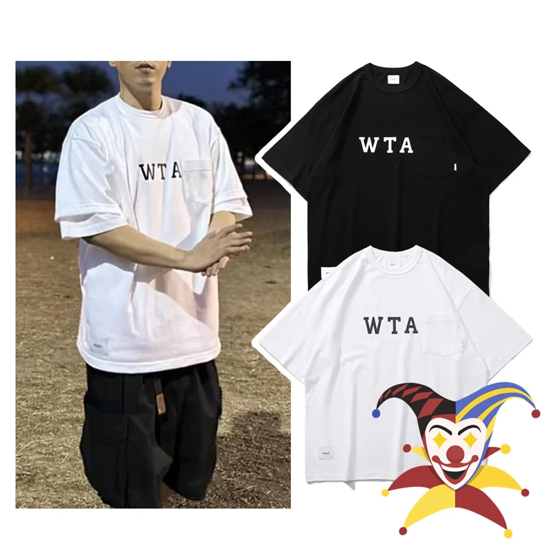 WTAPS Short Sleeve T-shirts Men Women Letter Logo Print Top Tee Wtaps T Shirt