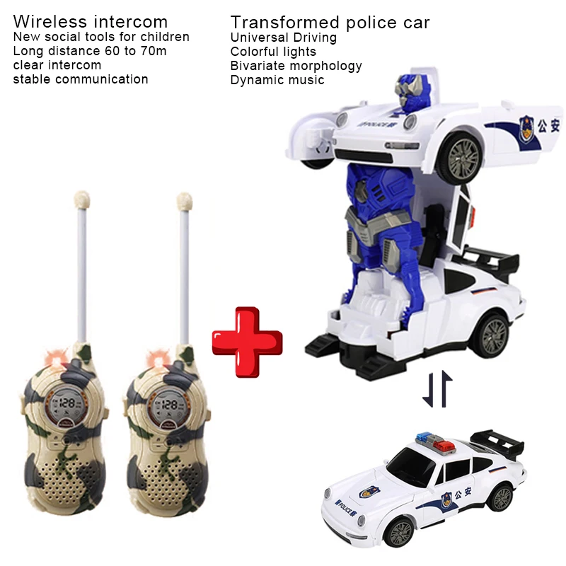 

Automatic Deformation Machine, Automatic Transformation Police Car Robot, Automatic Deformation Vehicle with Universal Travel